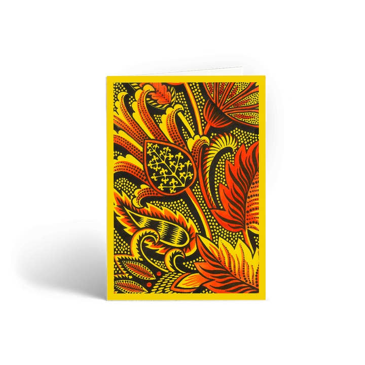 Turkish Flowers Greetings Card for wholesale by Cressida Bell