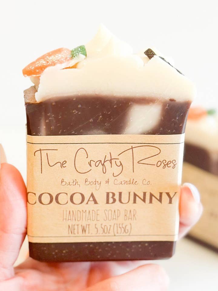 New! Cocoa Bunny Soap Bar for wholesale by The Crafty Roses