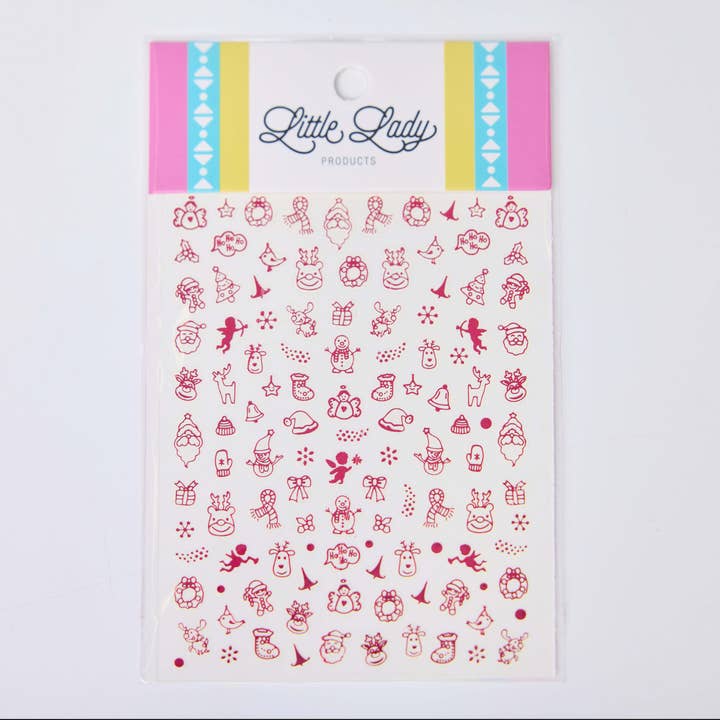 Klassiske jul negle klistermærker for engroshandel hos Little Lady Products