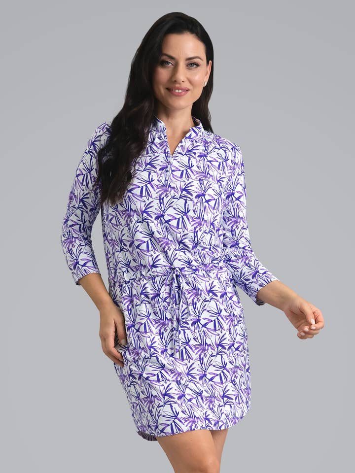Robe à cordon de serrage Norma à manches 3/4 pour la vente par IBKÜL