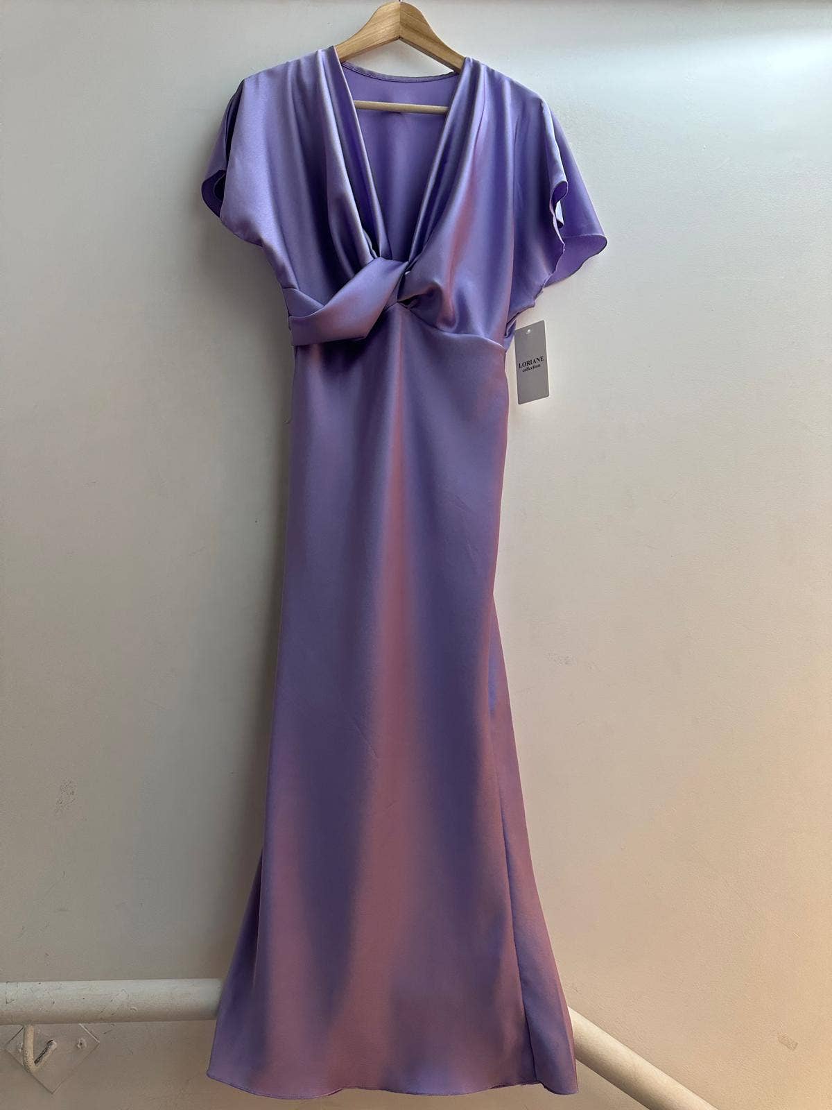 LORIANE - Wholesale Jurk - Dames - LORIANE satijnen lange jurk in één maat 34-3821