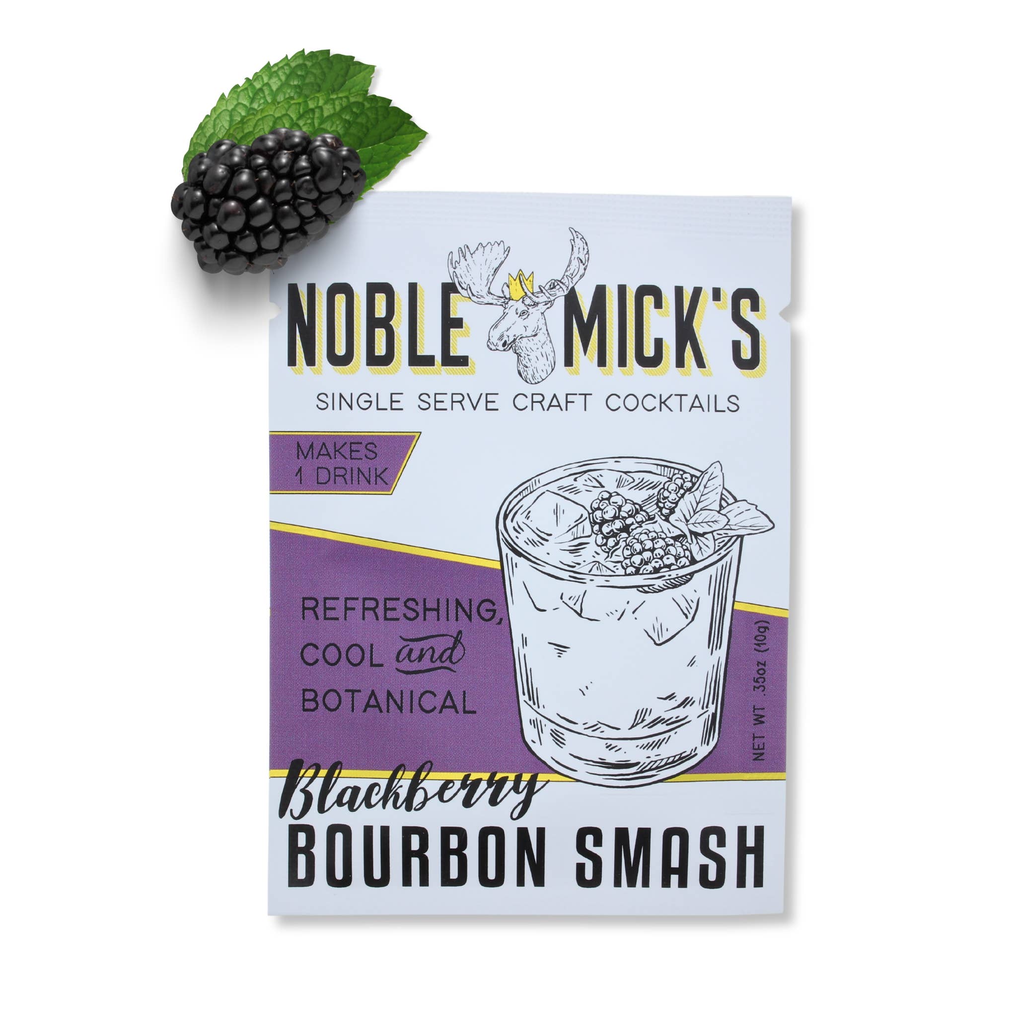 Noble Mick's - Craft Beverage Company - Wholesale Cocktail Mix/Syrup - Blackberry Bourbon Smash Single Serve Craft Cocktail1