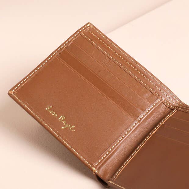 Lisa Angel - Wholesale Wallet - Men's - Men's Leather Wallet and Keyring Gift Set in Tan4