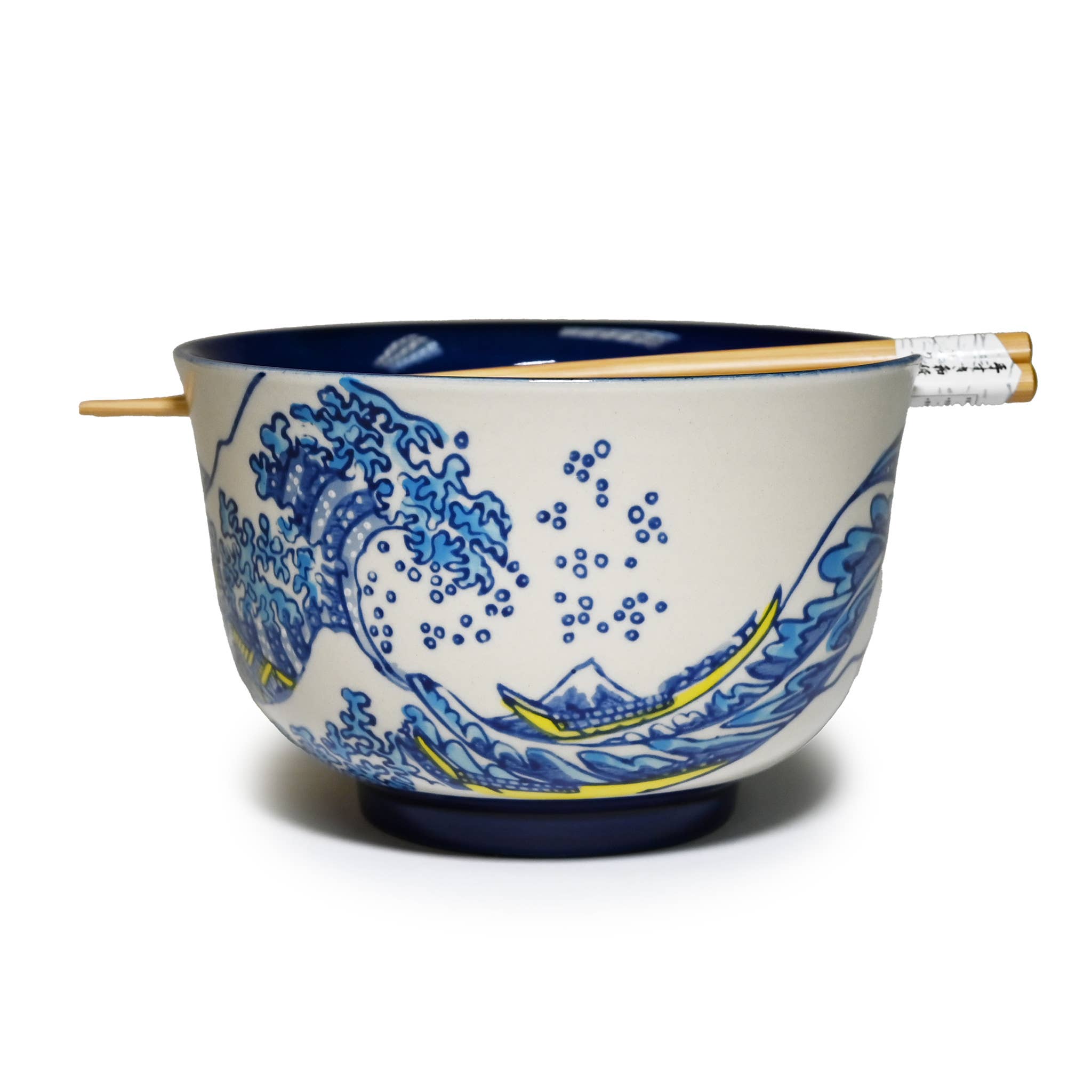 Fuji Merchandise Corporation - Wholesale Bowl - MIRA 6" BOWL WITH CHOPSTICKS – BLUE HOKUSAI0