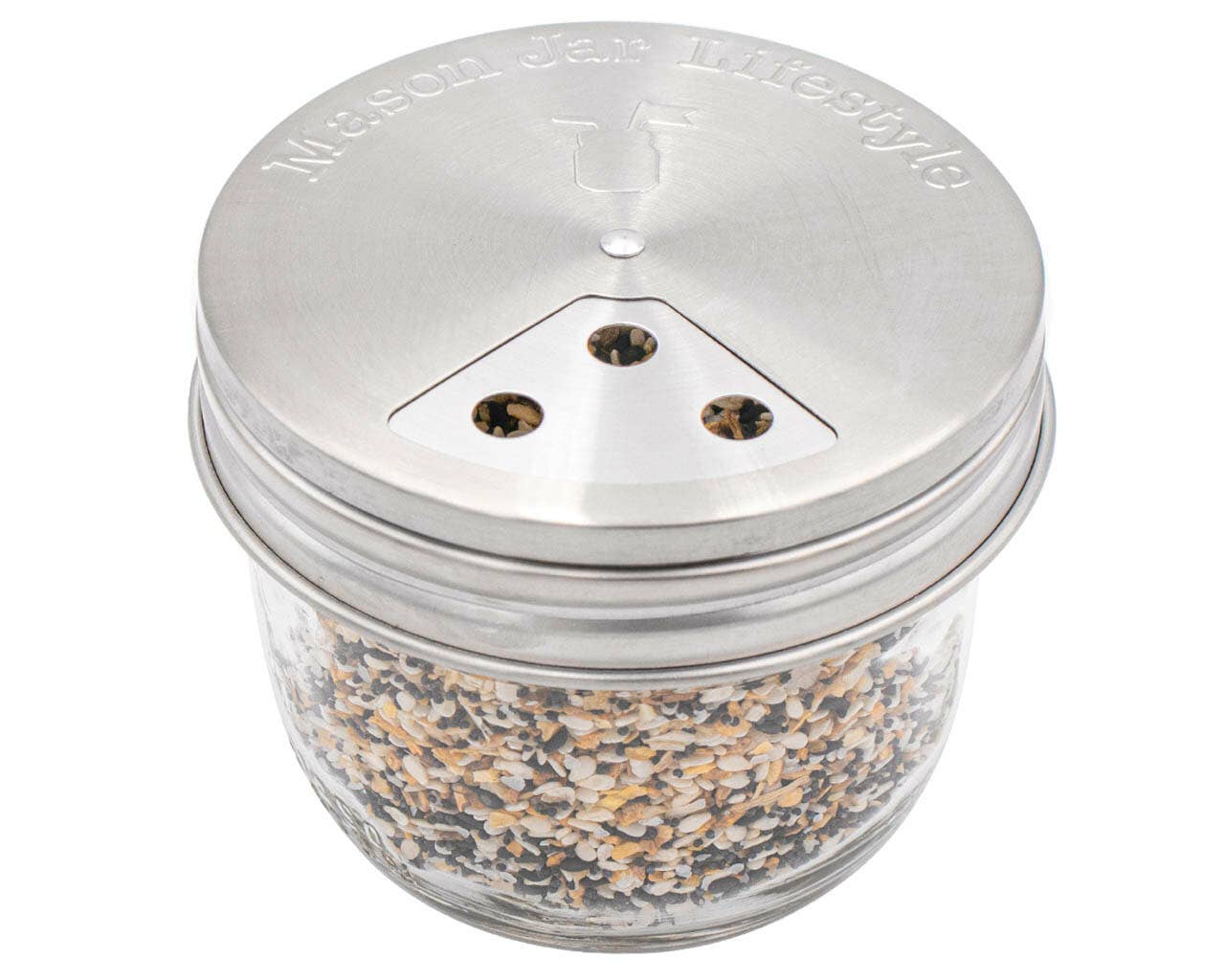 Mason Jar Lifestyle - Wholesale Food Storage Container - 4 Pack Stainless Steel Spice Lids15