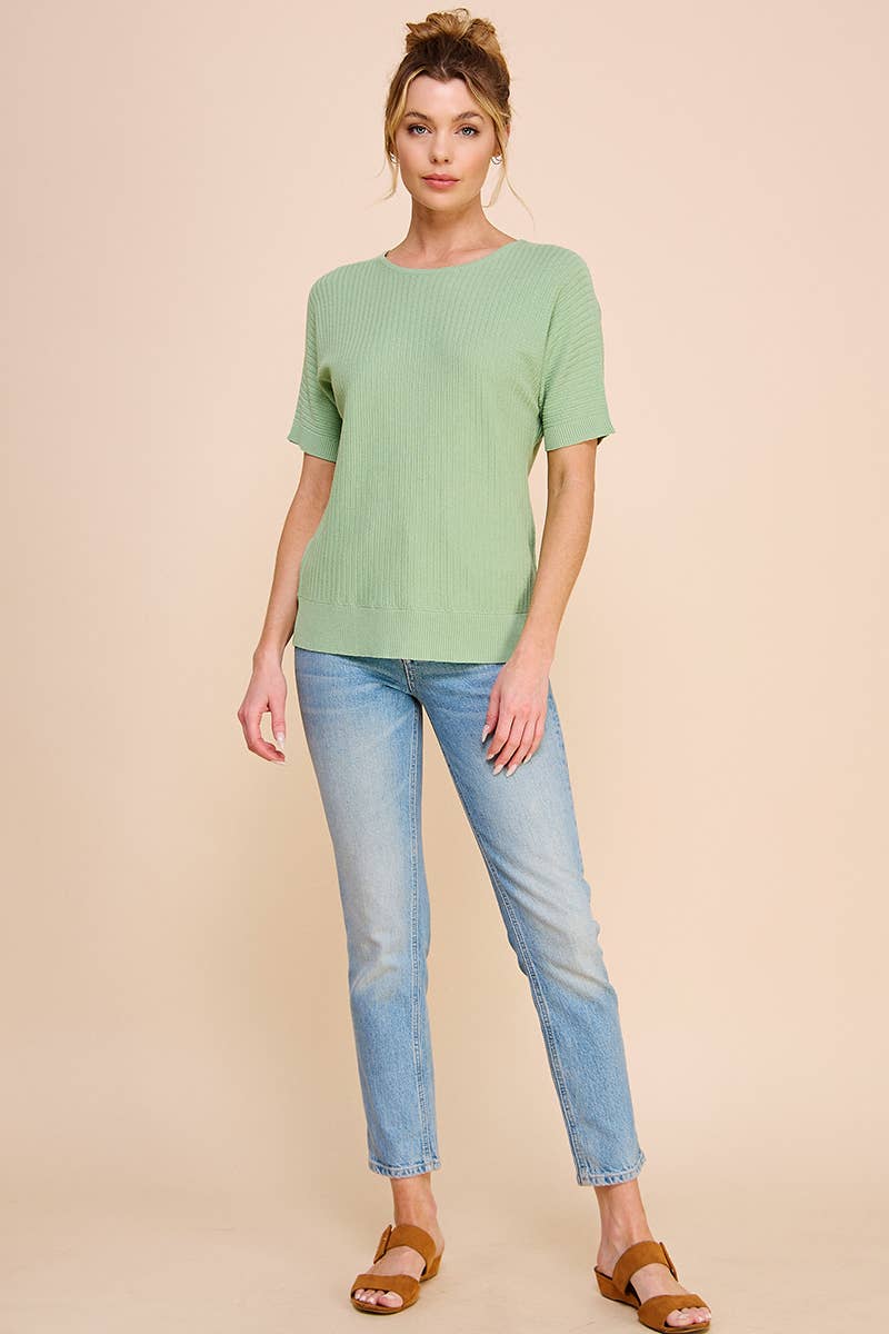 Allie Rose - Vente Haut en maille – femme - Haut en tricot doux à texture mini-chevron12