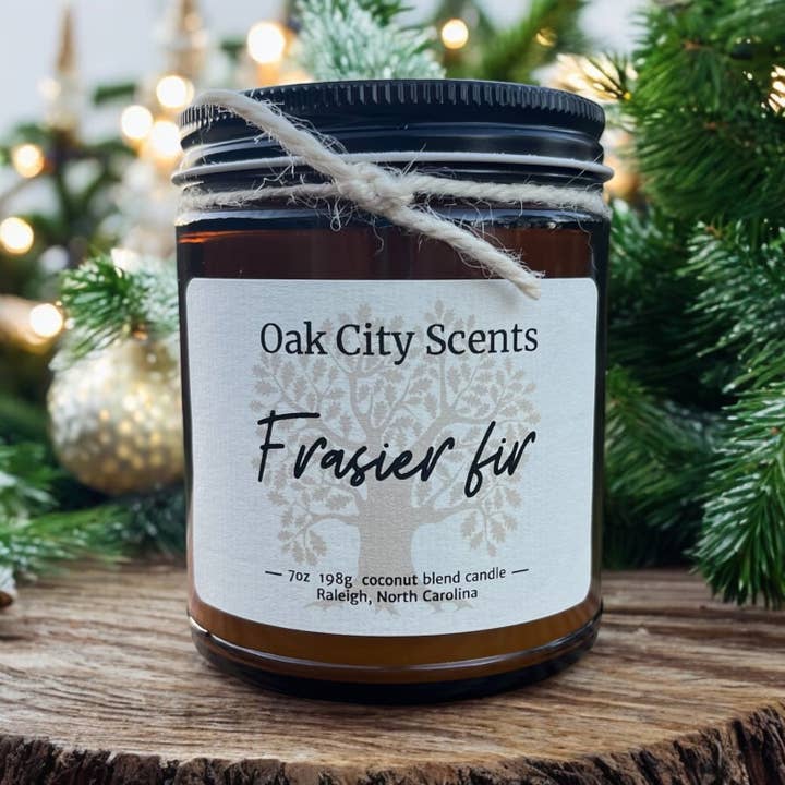 Oak City Scents - Wholesale Jar/Filled Candle - Frasier Fir Holiday Scented Candle1