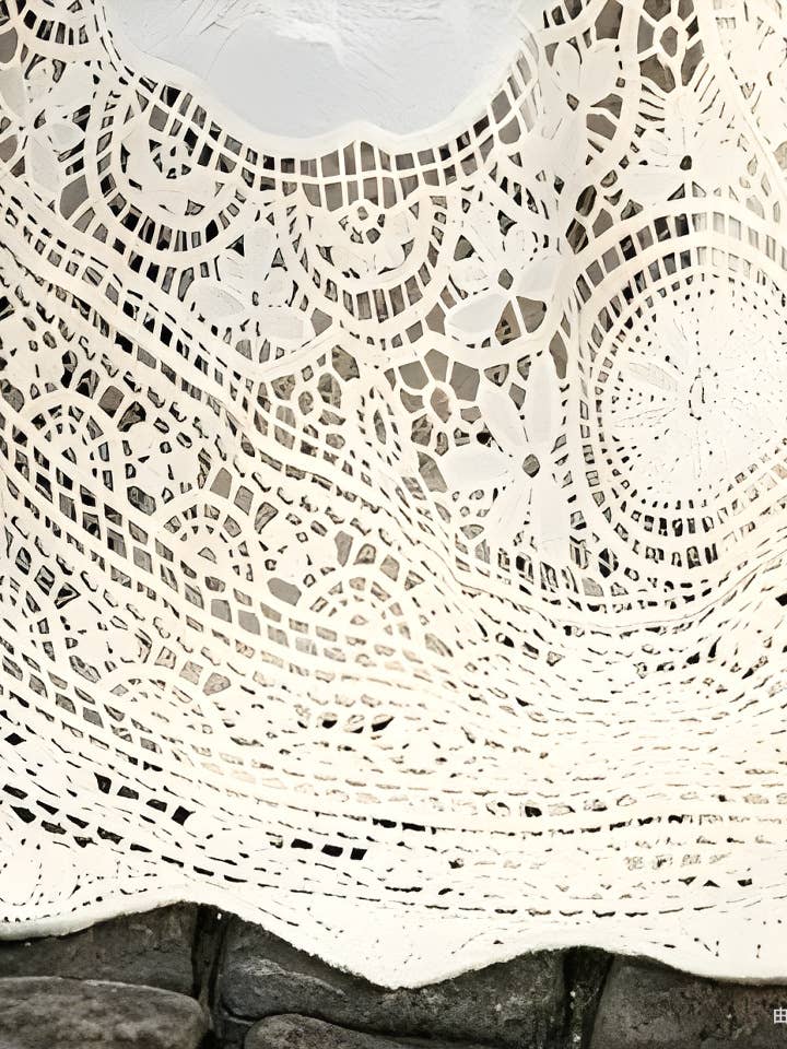 beige Bohemia beach resort Floral Crochet Lace maxi skirt for wholesale on Faire7