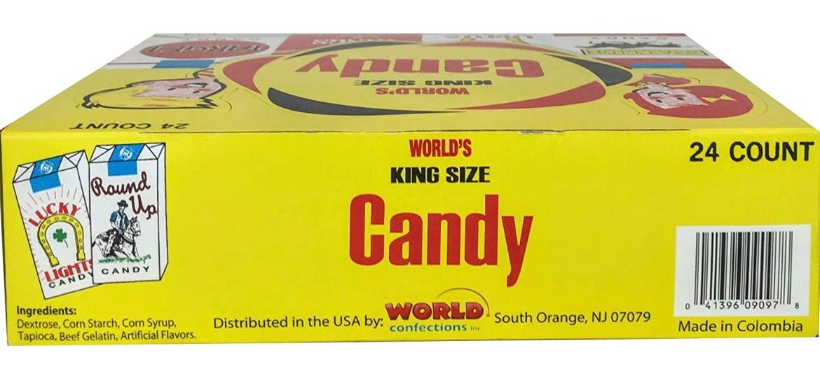 O'Shea's Candies Sweet Shop - Wholesale Hard Candy - Nostalgic Old Fashioned Candy Cigarette 🚬 24CT Dsp Box 19314