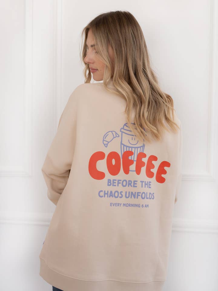 Liliput - Wholesale Graphic Sweatshirt - Women's - Adult sweatshirt beige coffee