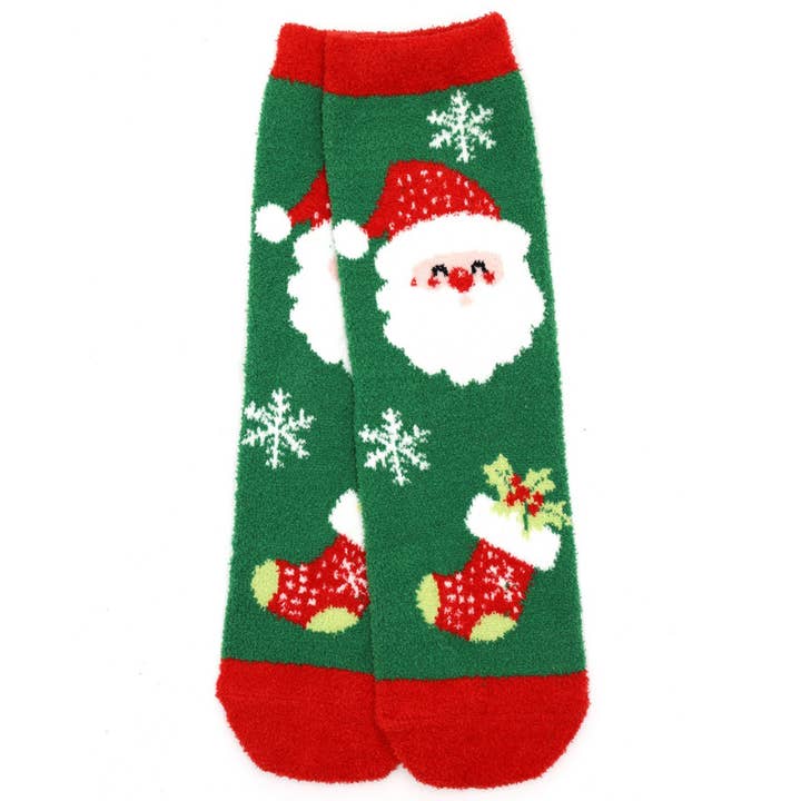 Hana - Wholesale Socks - Women's - Christmas theme Design Holiday Fuzzy Socks 2