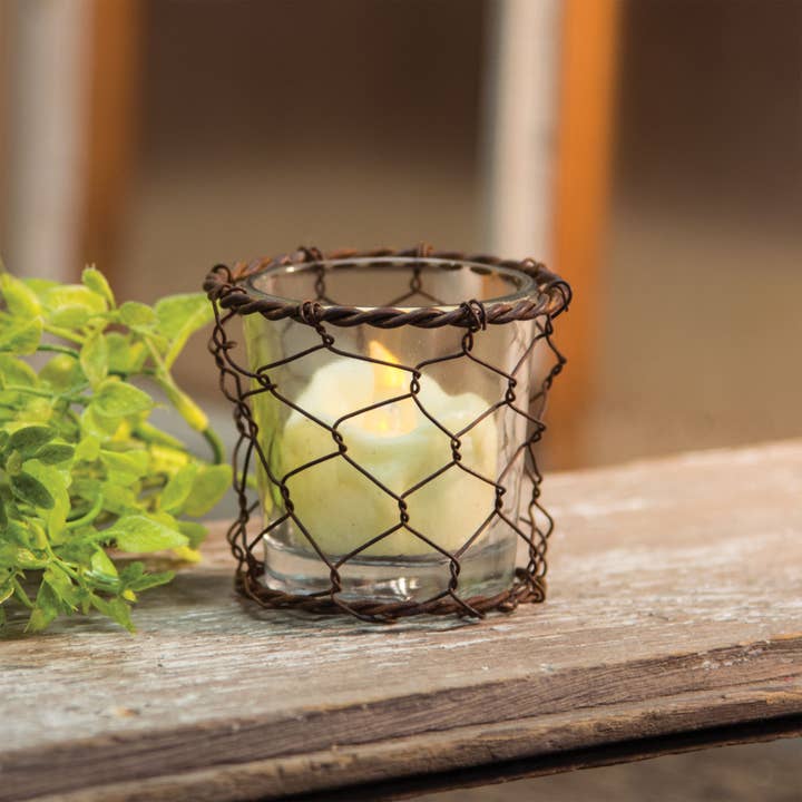 Col House Designs - Wholesale Candle Holder - Chicken Wire Votive Holder