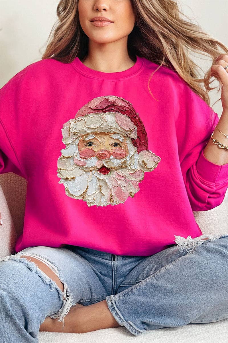 Wholesale Accessory Market - Wholesale Graphic Sweatshirt - Women's - The Painted Santa Heavy Blend Crew Sweatshirt1