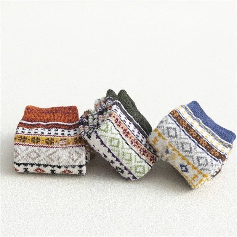 SAME AS THE PICTURE Breathable Soft Thick Mid-Calf Length Sock(A Set Of Five Pairs) for wholesale on Faire2