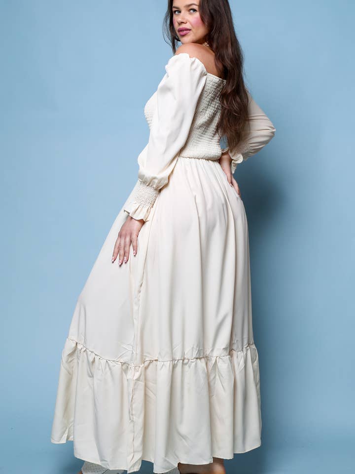 Flarix - Wholesale Dress - Women's - Smocked Square Neck Maxi Dress9