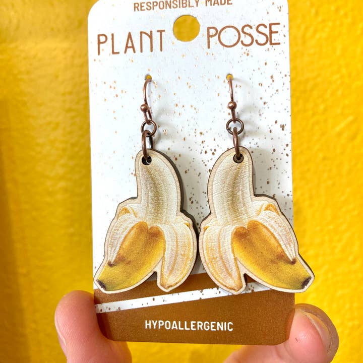 Plant Posse - Wholesale Dangle Earrings - Banana Dangle Earrings