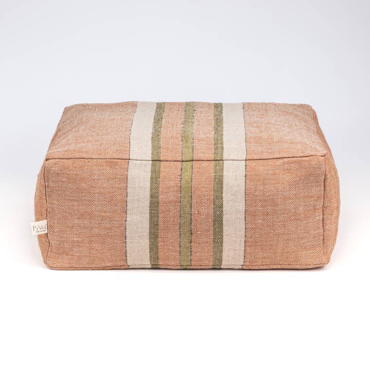 Panier pour animaux Tivoli - Rayures marron/olive/ivoire - Petit pour la vente par Caravan Home