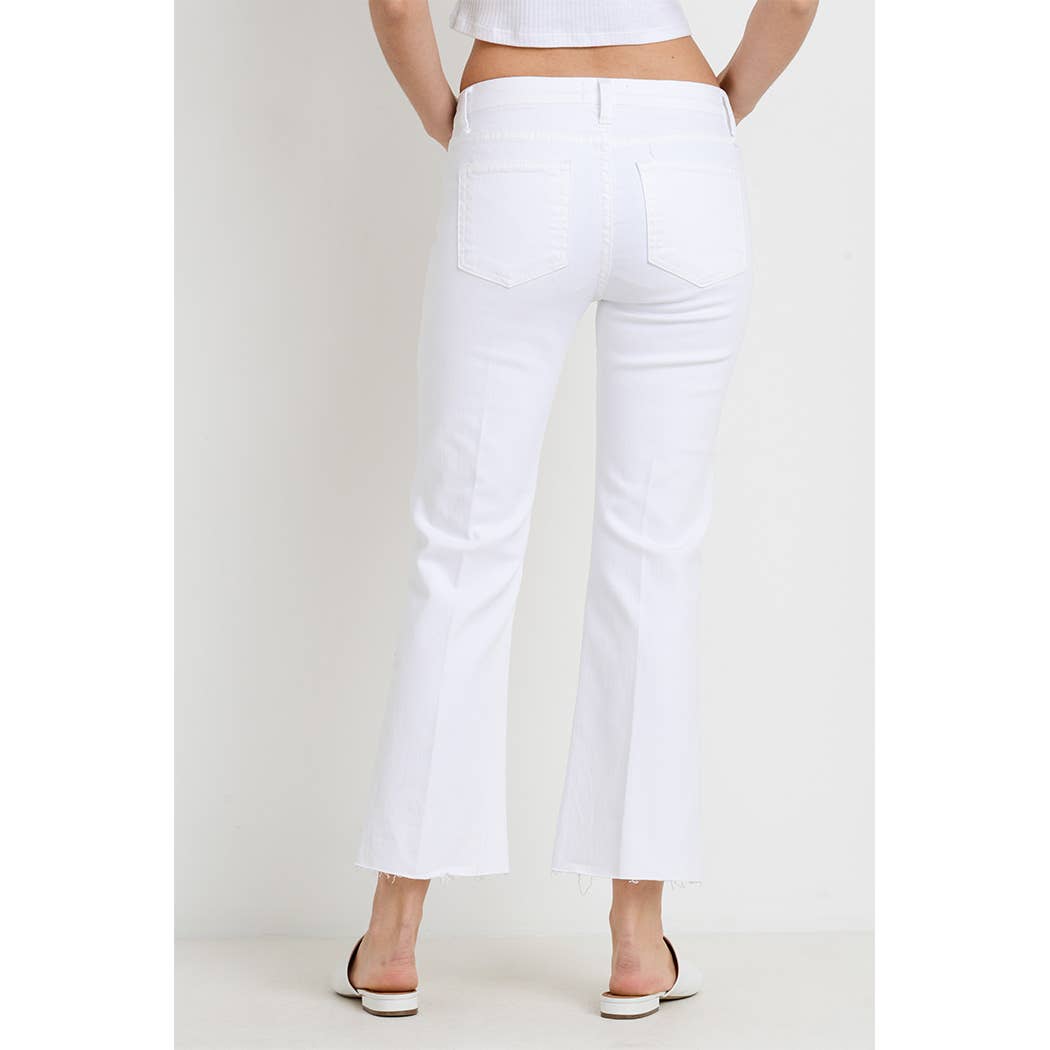 L.T.J Letter to Juliet - Vente Jean – femme - LP147-OW OPTIC WHITE SICILY COUPE CISEAUX AVEC LIGNE DE PLI2