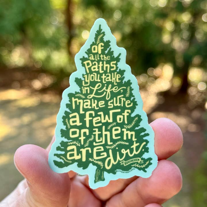 Doe mee met Muir Outdoor Quote {sticker} voor wholesale door Uncle Dunc's Sticker Shoppe