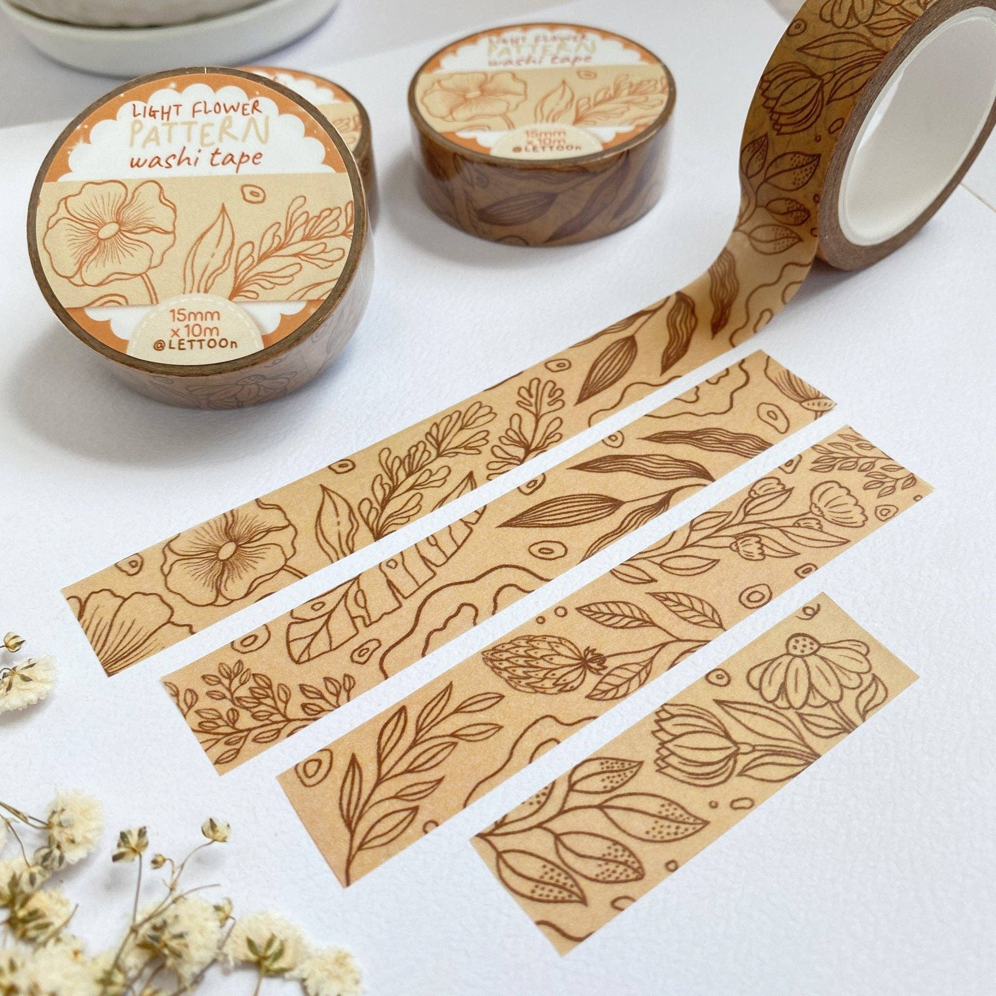 Lettoon – Großhandel Washi-Tape – Washi-Tape - Leichtes Blumenmuster2