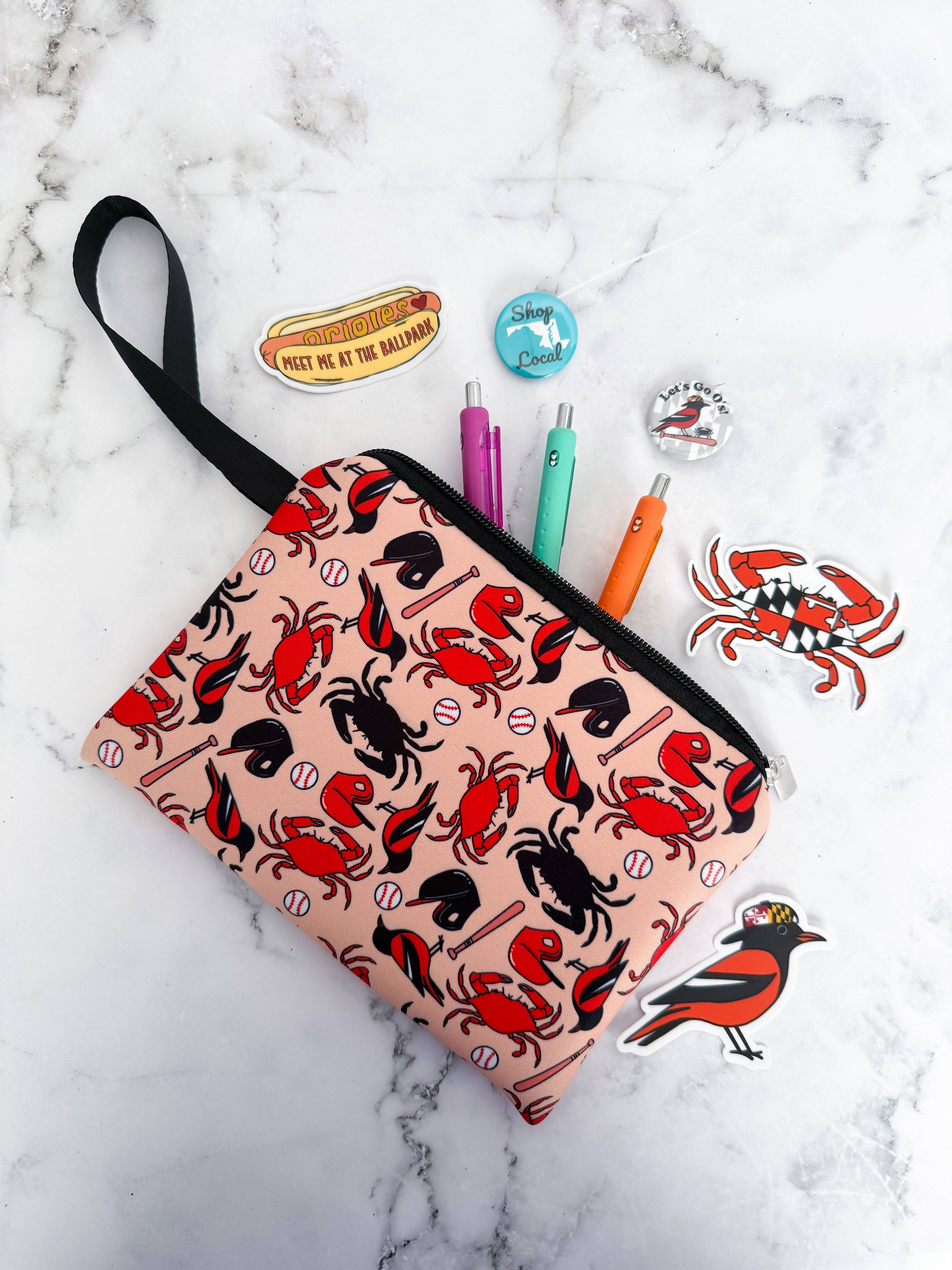 Jami Creates - Wholesale Pouch - Women's - Maryland Baseball Orioles Travel Neoprene Bag3