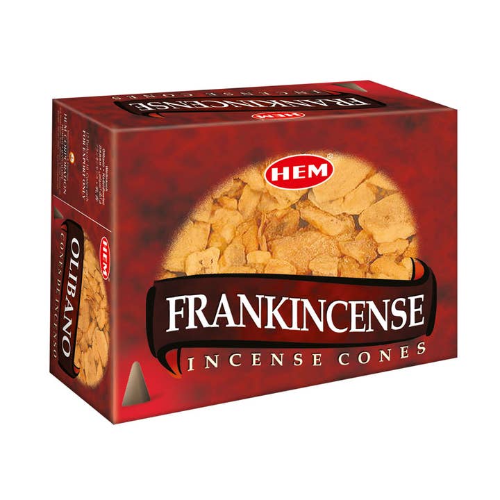 HEM Frankincense IncenseCone- Cone Pack(12 Packs × 10 Cones) for wholesale by Garland of Letters Bookstore