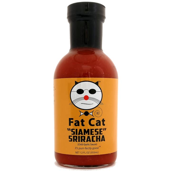 Fat Cat - Vendita all'ingrosso Salse piccanti - Salsa piccante all'aglio e peperoncino siamese Sriracha (1/2 astuccio - 6 ct)