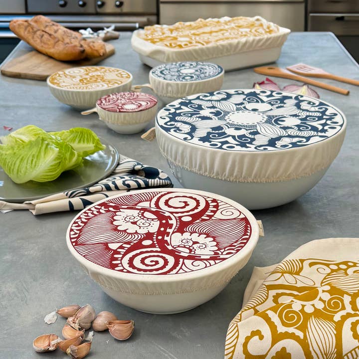 Halo Dish Covers - Wholesale Kitchen Storage/Organizer - Halo Dish and Bowl Cover Large Set of 3 Paradise 2