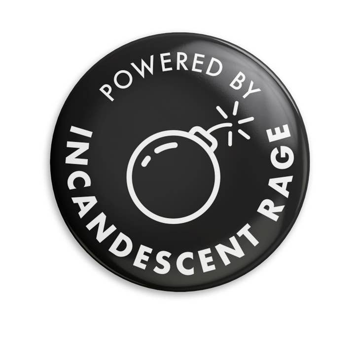 Drevet af Incandescent Rage - 1,25" Pin for engroshandel hos Spacepig Press