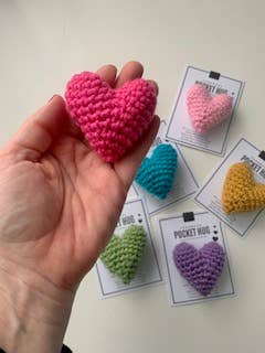 Crochet Happens - Wholesale Keepsake Coin/Token - Pocket Hugs - Set of 8 - Made to Order1
