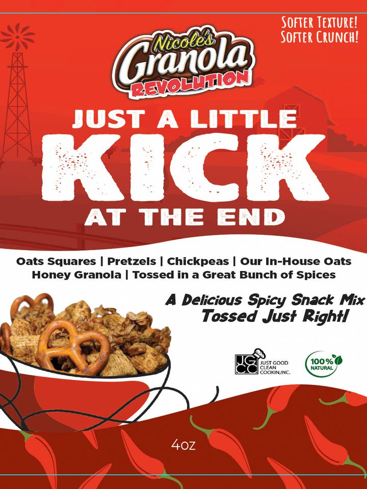 Bare et lille kick... I slutningen af snackmix! for engroshandel hos Nicole' s Granola Revolution