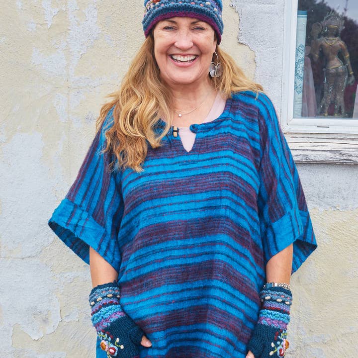 Zig Zag Asian Collection - Vente Bonnet – femme - Bonnet en maille avec broderies florales9