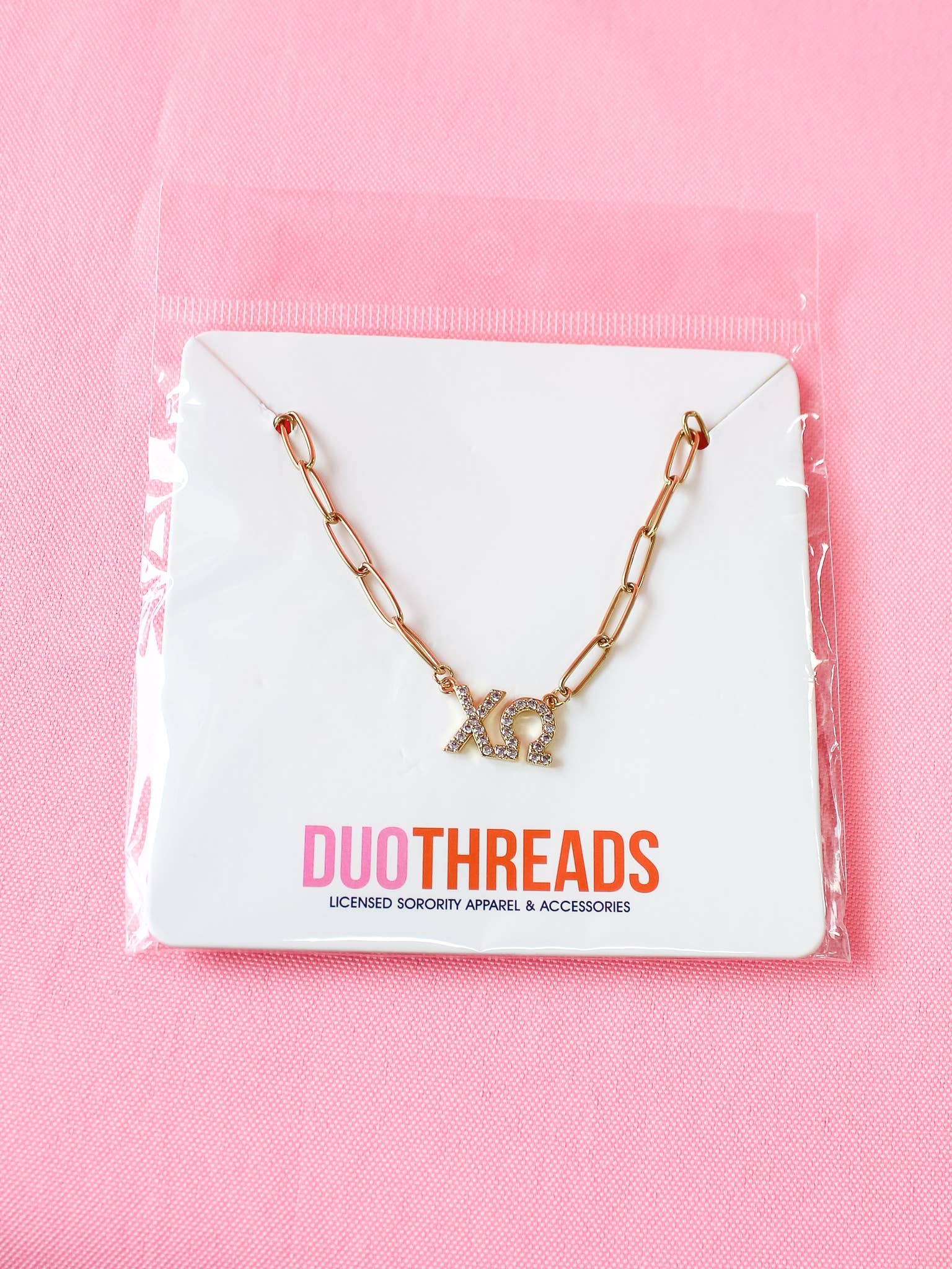 Duo Threads - Wholesale Pendant/Charm Necklace - Rhinestone Sorority Necklace9