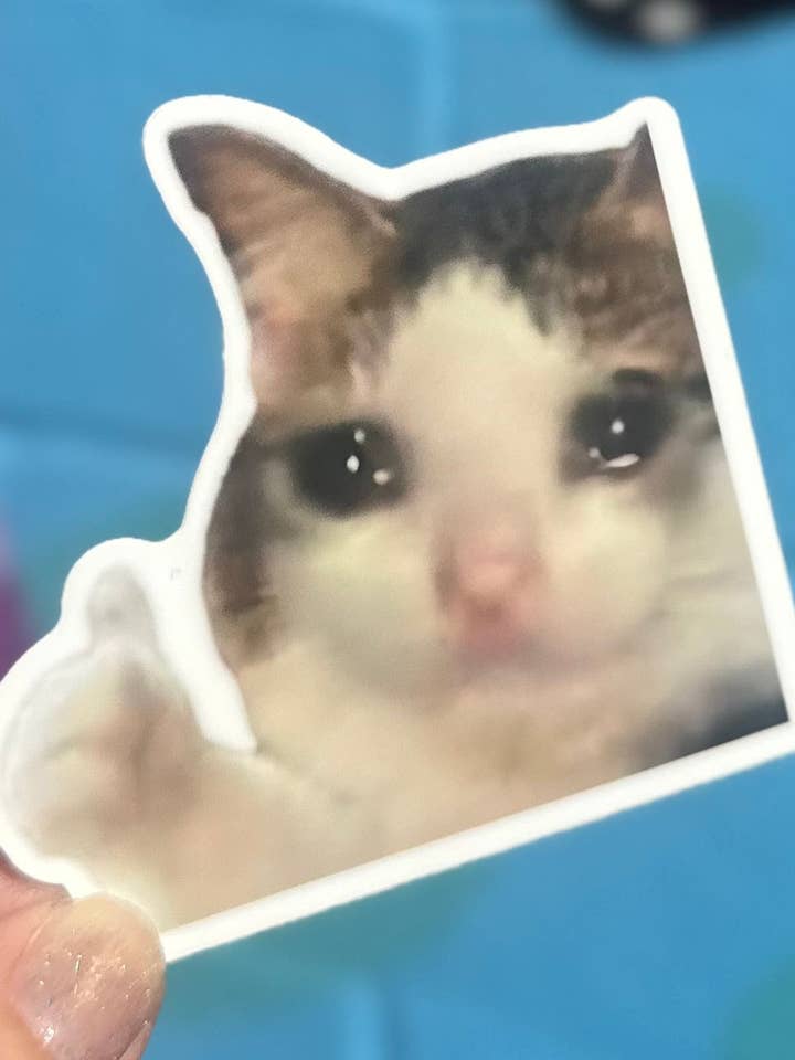 Thumbs Up Cat Sticker for wholesale by Hilarious Humanitarian
