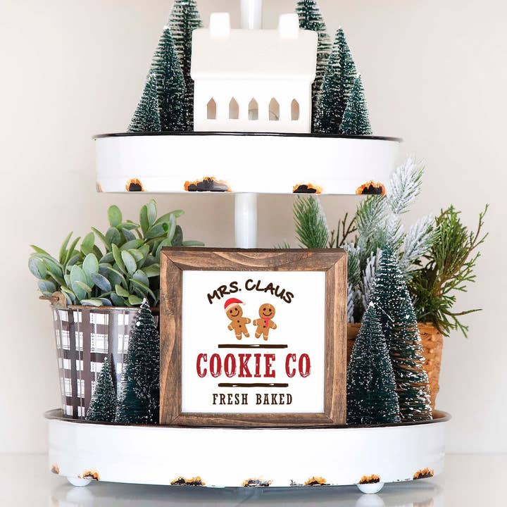 Sra. Claus Cookie Co Fresh Baked Wood Christmas Farmhouse por atacado de Rising Tide Vintage
