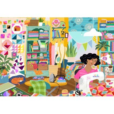 Pieces & Peace - Wholesale Puzzle - Adult - 1000 Piece Puzzle - My Happy Place is in the Sewing Room