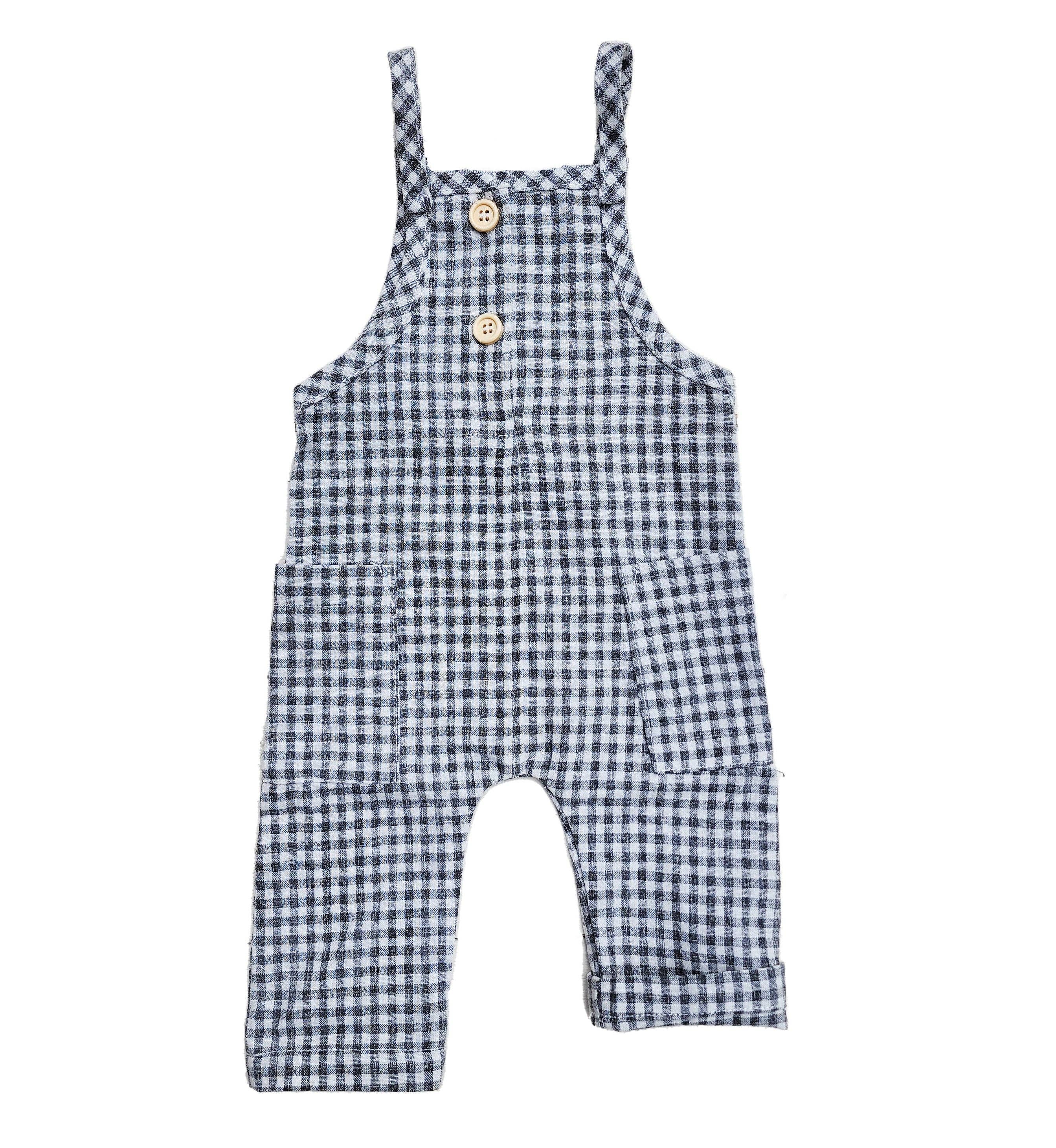 OLIVE & CRADLE - Wholesale Jumpsuit - Baby - Atticus Gingham Cotton Romper7