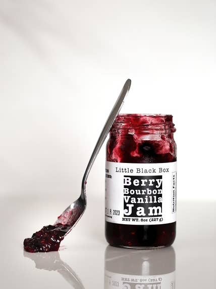 Berry Bourbon Vanilla Jam for wholesale by Little Black Box