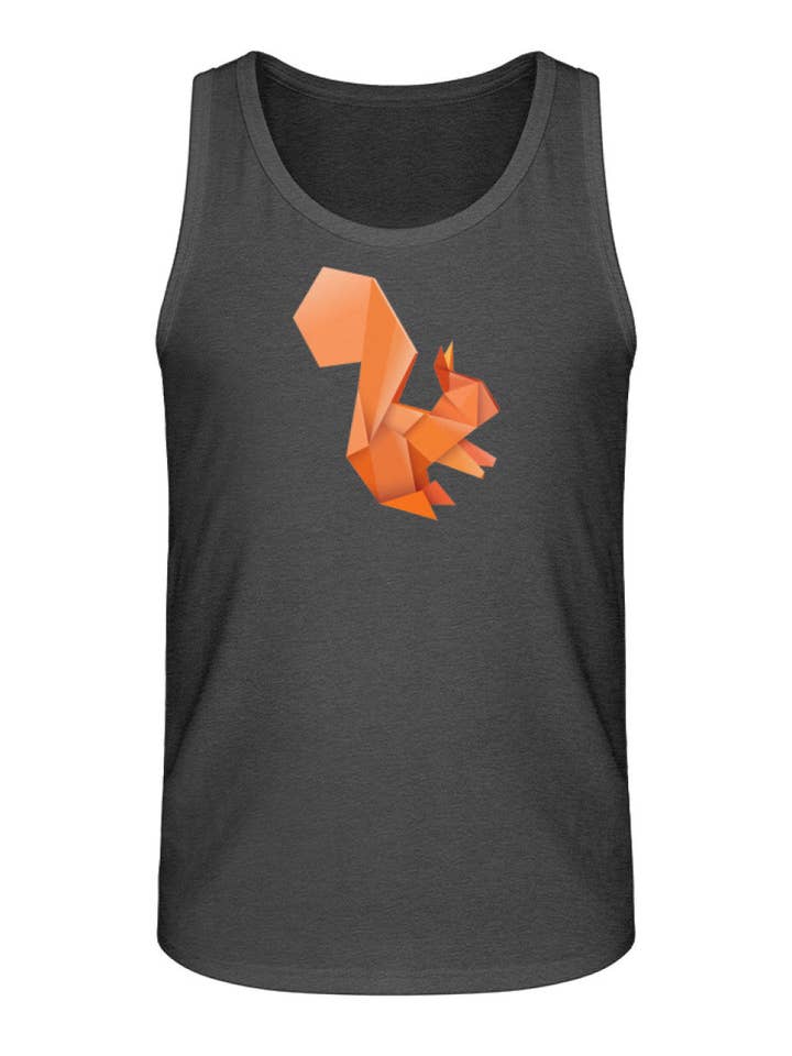 Gevouwen eekhoorn premium biologische tanktop voor heren voor wholesale door Uwaldu