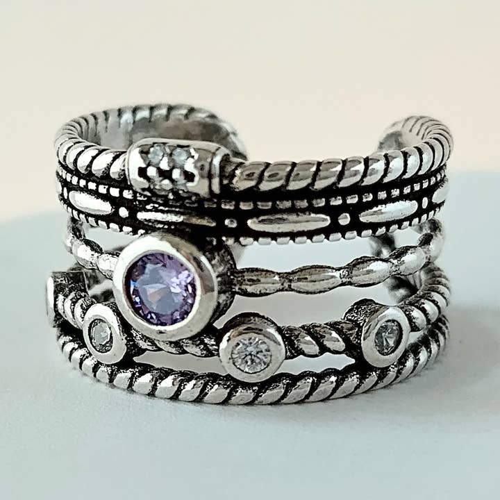 Boho Layered Ring, Stack Ring for wholesale by Piccadilly Pendants