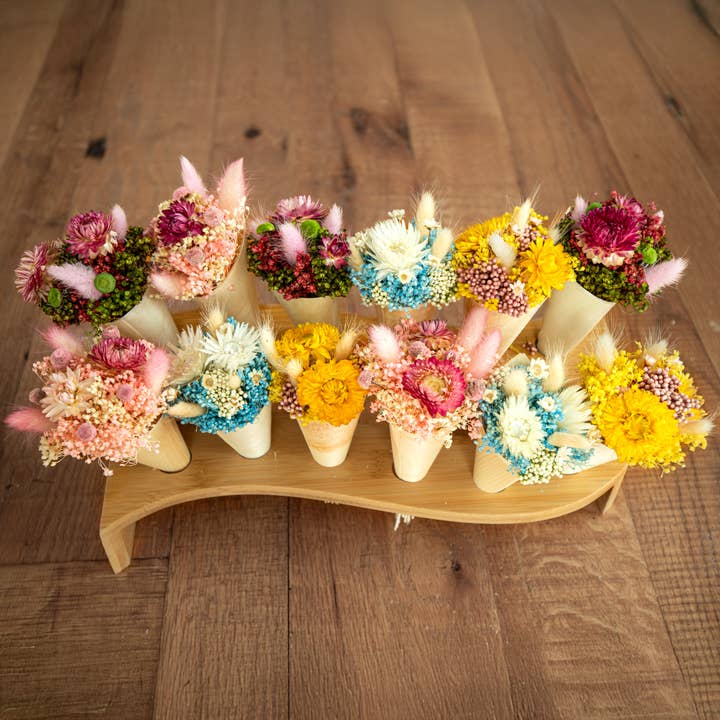 Central Market Flowers - Wholesale Dried/Pressed Flowers - Everlasting Pixie Mini-Bouquet - Spring Garden Mix3