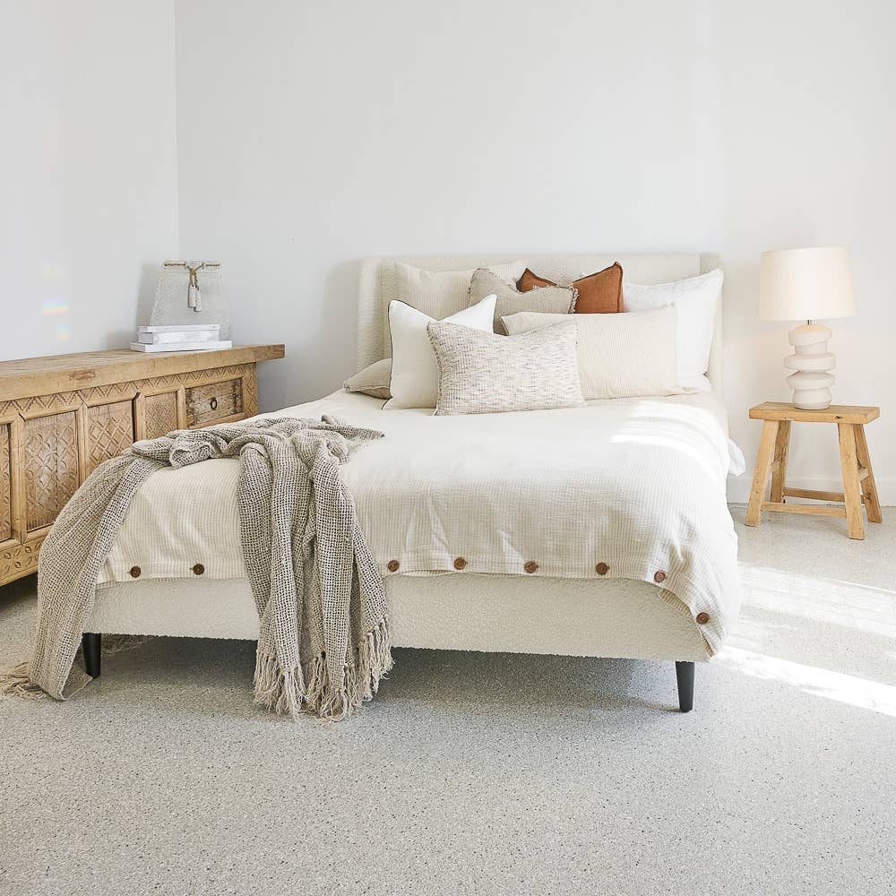 Marina Duvet - Off White w' Natural Stripe for wholesale on Faire2