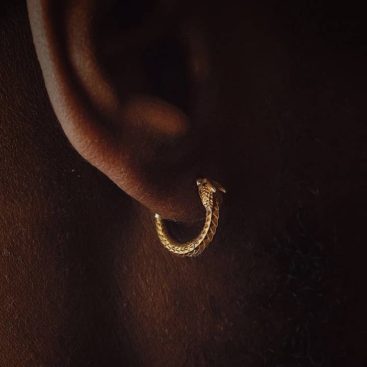 Coppertist.wu - Vendita all'ingrosso Orecchini a cerchio - Orecchini Ouroboros3