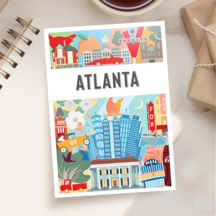 ATLANTA GA Montage City Series Postcard 5x7 for wholesale by A. B. Newton and Company