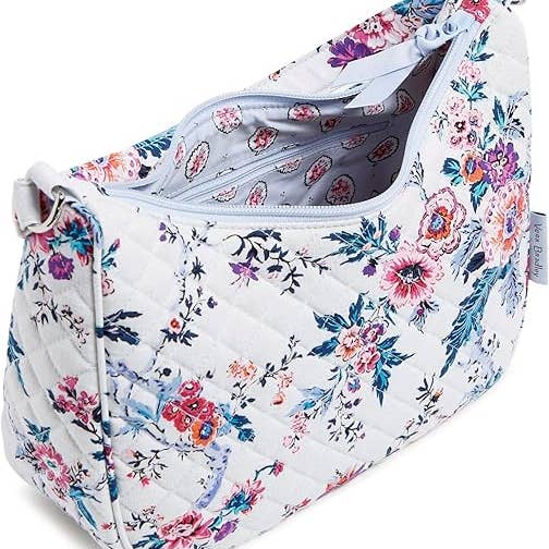 Diamond Gems Treasures - Wholesale Crossbody Bag - Women's - Vera Bradley Women's Cotton Frannie Crescent Crossbody Purse