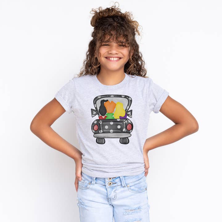 Hocus Pocus Sisters Truck Halloween Youth Tee for wholesale by Painted Skies