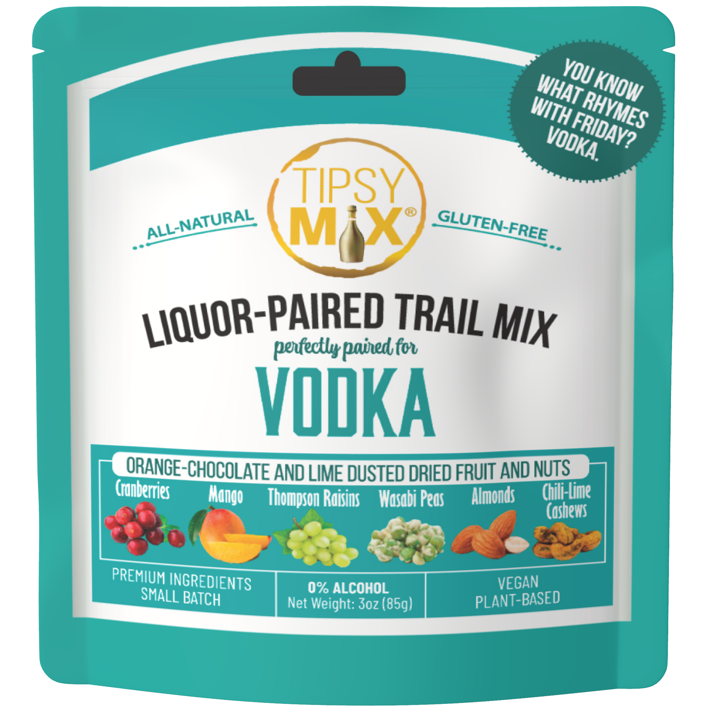 Tipsy Mix - Wholesale Trail Mix - 12. Wine & Liquor Paired Trail Mix MIXED CASE OF 617