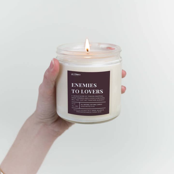 CE Craft Co - Wholesale Jar/Filled Candle - Enemies to Lovers Scented Candle