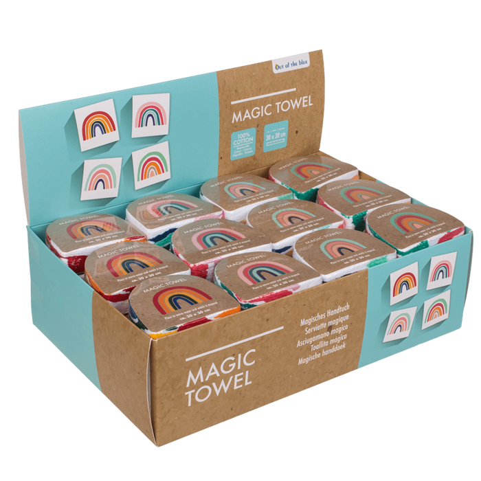 Out of the blue KG – Großhandel Geschirrtücher – Buntes Zaubertuch aus Baumwolle, Regenbogenmotiv2