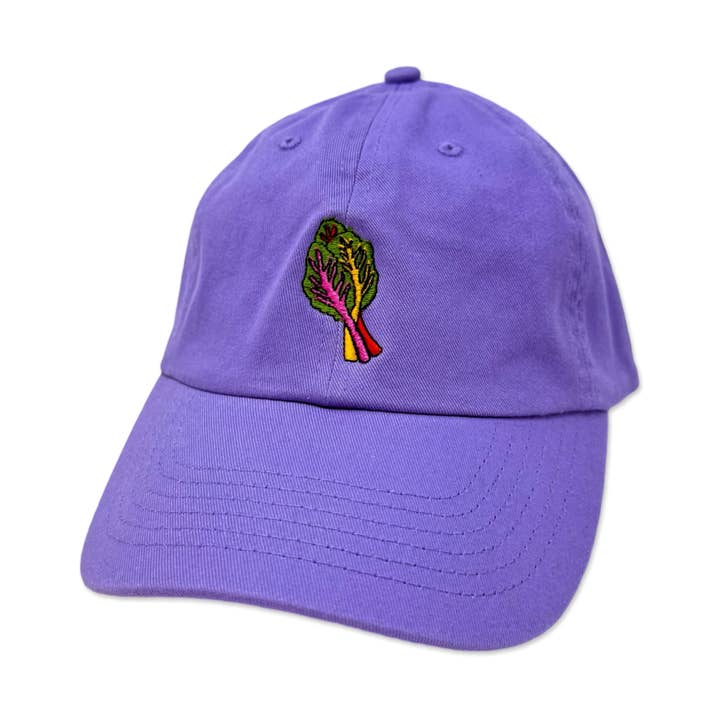 Geborduurde hoed met Rainbow Chard voor wholesale door Jenny Lemons